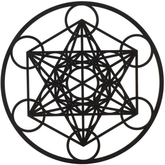 Wall Decor | 115 Metatrons Cube Crystal Grid Sacred Geometry Wall Art ...